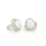HINGED WHITE OPAL EARRING
