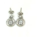 FLOATING CUBIC STUD EARRING