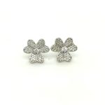 FLOWER & CUBIC EARRING
