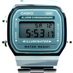 CASIO SILVER RETRO ALARM CHRONOGRAPH