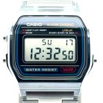 CASIO SILVER DIGITAL ALARM CHRONO  RETRO
