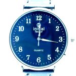 INITIAL WATCH PU BLACK LEATHER STRAP