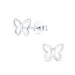 STERLING SILVER BUTTERFLY STUD EARRINGS
