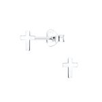 STERLING SILVER CROSS STUD EARRING