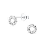 STERLING SILVER CIRCLE STUD EARRING