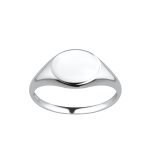 STERLING SILVER OVAL SIGNET RING