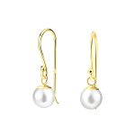 STERLING SILVER GOLD PLATED PEARL EARRING