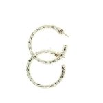 TWISTED SILVER HOOPS