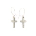 HM HANGING CROSS EARRINGS