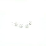 SE21383 3MM ROUND CZ 4 CLAW STUD