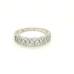 18ct WHITE GOLD FANCY DIAMOND BAND