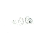 DOUBLE HEART CZ STUDS