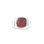 SR21376 SQUARE MAN UNITED RING