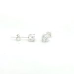 SE21383 4MM ROUND CZ 4 CLAW STUD