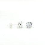 SE21383 6MM ROUND CZ 4 CLAW STUD