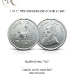1 Oz Silver Krugerrand Coin Mixed Years
