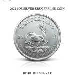2021 1 OZ SILVER KRUGERRAND COIN