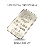 1 OZ SILVER PIXLEY CO. BAR