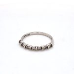 9CT WHITE GOLD DIAMOND FANCY BAR/BEAD BAND