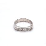 18CT WHITE GOLD DIMAOND BAND FLAT TOP SETTING