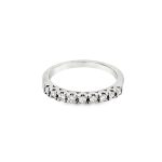 18CT WHITE GOLD 1/2 ETERNITY DIAMOND BAND