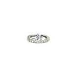 9 CT W/G CROSS OVER COLETT FULL ETERNITY BAND