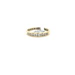 9CT YELLOW GOLD CHANNEL DIAMOND BAND