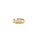 9CT YELLOW GOLD DROP SET DIAMOND BAND
