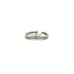 9CT WHITE GOLD DIAMOND CURVED BAND