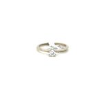 9CT WHITE GOLD SOLITAIRE DIAMOND RING 18