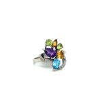 9CT WHITE GOLD TUTTI FRUTTI RING 3