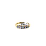 9CT YELLOW GOLD TANZANITE RING